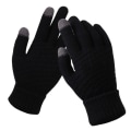 Miniatyrbilde 1 av 11: Dame Vinterhansker Strikkede Votter Katteklo Myke Berøringsskjerm Kjørehansker Fingerløse Halvfingerhansker Fløyel Kaninørehansker Style 4-black One Size