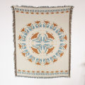 Miniatyrbild 1 av 11: Boho Sofffilt Stickad Bomull Sofföverdrag Demonöga Viktad Tapet Bohemisk Tofs Boho Väggdeko Picknickfilt Filtar L 130x160cm