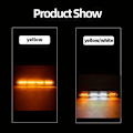 Miniatyrbilde 2 av 5: 1 stk 24smd LED Strobelys Bil Nødvarsellys 12V 24V Tilhenger Lastebil Strobos Auto Diode Gul Hvit Blinkende Lampe Yellow