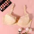 Miniatyrbild 4 av 5: Stora BH:ar för kvinnor 75E 80E 85E 90E 95E 100E Dam Plus Size Spetsunderkläder Ofodrad Ultratunn Mjuk Bomulls BH Pink 38/85E