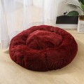 Miniatyrbilde 1 av 11: Deluxe Fluffy Ekstra Stor Hundeseng Vaskbar Rund Kjæledyrsofa Kattesenger Matte Hundepute Pute Kjæledyrseng Wine 80cm