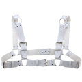Miniatyrbillede 6 af 11: Kvinder Mænd Sexet Punk Brystsele Justerbar Bur Metal Kropskæde PU Læder Choker Statement Halskæde Fest Clubwear Black