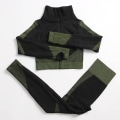 Pikkukuva 11 / 11: Joogasetti treenivaatteet kuntosalille naisten verryttelypukuun 3 Pcs set gray XL