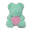 Pikkukuva 1 / 11: 40 cm Ruusu Karhu Sydän Keinotekoinen Kukka Ruusu Nallekarhu Naisille Ystävänpäivä Häät Syntymäpäivä Joululahja Mint pink 40CM