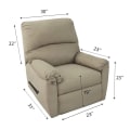 Miniatyrbild 3 av 11: 4 delar Recliner Sofföverdrag för Vardagsrum Elastiskt Fåtöljöverdrag Skydd Lazy Boy Relax Fåtöljöverdrag Brown