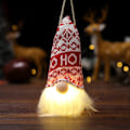 Miniatyrbilde 6 av 9: Juledekorasjoner Skog Eldre Anheng med Lys Ansiktsløs Dukke Oppheng Ornamenter Style D