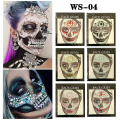 Miniatyrbilde 3 av 11: Halloween Ansiktsklistremerker Spøkelse Hodeskalle Ansikt med Diamantdekorasjon 3D Sexy Ansiktsklistremerke Prom Feriefest Ansiktsklistremerke Dekor 04