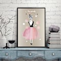 Miniatyrbild 4 av 5: Oramad 3-delat Kawaii Akvarell Flicka Väggkonst Minimalistisk Målning Tecknad Klotter Konst Canvastryck Affisch, Minimal Väggkonst Klotter Tecknad Konst Målning