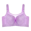 Miniatyrbild 1 av 3: Full Coverage BH för Kvinnor Plus Size Spets BH med Mesh E F Kupa Push Up Underkläder Purple 42F