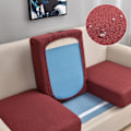 Miniatyrbild 11 av 11: Tjockt Sammet Sofföverdrag Enfärgat Soffkuddsöverdrag Elastiskt Överdrag Allomfattande Sofföverdrag Matsal dark grey enlarge size-65-95