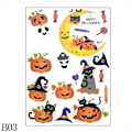 Miniatyrbilde 8 av 11: Avtakbare Halloween Veggklistremerker Skrekk Grim Reaper Heks Gresskar Vindusklistremerker For Halloweenfest Hjem Bar Gulv Veggdekor A05-1set