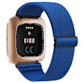 Miniatyrbillede 10 af 11: Elastisk vævet løkkestrop til Fitbit Versa 3 2 Versa Lite rem justerbar nylon sportsurrem armbånd til Fitbit Sense rem Leopard For Versa 2 Versa 1