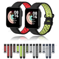 Pikkukuva 1 / 11: Korvaava urheiluranneke XiaoMi Mi Watch Lite -kellolle, silikoninen hengittävä ranneke Mi Watch Lite -kellolle, rannekoru LightGreen and White