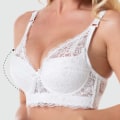 Miniatyrbilde 1 av 8: BH-er for Kvinner Blonde Sexy Bralette Transparent Bøyletopp BH Push Up BH White 44/100C