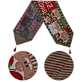 Miniatyrbilde 3 av 9: Nye Juledekorasjonsartikler Strikket Stoff Bordløper Kreativ Juleduk Spiseborddekorasjon Hjemmepynt Knitted cloth table runner Garland