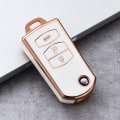 Miniatyrbilde 11 av 11: 2 3 Knapper Myk TPU Flip Bilnøkkel Etui Deksel For Mazda 3 2 6 2003 2004 2005 2006 2007 2008 2009 2010 2011 2012 2013 Bilholder A grey shell