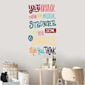 Miniatyrbild 4 av 5: Färgglad Inspirerande Text Citat Väggdekal - Du är Modigare Än Du Tror, Starkare Än Du Verkar, Smartare Än Du Tänker, Positivt Citat St