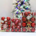 Miniatyrbild 4 av 11: Julgranskulor Röda Polkagrisar Hängande Ornament Stora Hängen Set Juldekorationer För Hemmet 2024 Natal Navidad Nyår Gold-20pcs