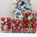 Miniatyrbilde 4 av 11: Julekuler Rød Polkagris Hengende Ornament Store Anheng Sett Julepynt Til Hjemmet 2024 Natal Navidad Nyttår Red-29pcs
