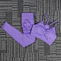 Miniatyrbild 8 av 11: Yoga Set Träningskläder Sportset Gymkläder Toppar Och Leggings För Kvinnor Red set M