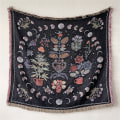 Miniatyrbild 1 av 11: Boho Sofffilt Stickad Bomull Sofföverdrag Demonöga Viktad Tapet Bohemisk Tofs Boho Väggdeko Picknickfilt Filtar J 130x160cm