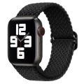 Miniatyrbilde 7 av 11: Flettet solo loop-reim for Apple Watch-bånd 44 mm 40 mm Series 7 6 5 4 SE Justerbar elastisk nylonreim for iwatch 3 42 mm 38 mm armbånd Z Blue white For 42mm-44mm-45mm