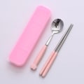 Miniatyrbilde 10 av 11: Kattpote Servisesett Keramisk Rustfritt Stål Bestikk Spisepinner Skje Gaffel Bærbart Servisesett Green Cat's Paw three-piece set