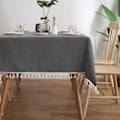 Miniatyrbilde 5 av 6: Bordduk Lin-lignende Vanntett Rektangulær for Husholdnings Spisebord UTR20019 light coffee 140cm*220cm