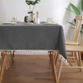 Miniatyrbilde 6 av 7: Bordduk Lin-lignende Vanntett Rektangulær for Husholdnings Spisebord UTR20019 Red 140cm*200cm