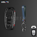 Miniatyrbild 9 av 11: ABS Kolfiberstil Bilnyckelfodral Skal Fob För A3 A4 A5 C5 C6 8P 8L B6 B7 B8 Q3 Q5 Q7 A6 A7 4M 8S B9 A8 Q8 C8 TT B set 3