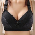 Pikkukuva 1 / 6: Push Up Rintaliivit Naisille Seksikkäät Alusvaatteet Pitsi Kukkakirjailu Rintaliivit Saumattomat Langattomat Bralette Soutien Gorge Black 38/85C