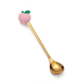 Pikkukuva 9 / 11: Hedelmähaarukka Söpö Lasten Astiasto Vesimeloni Lusikka Nukkekakku Jälkiruokahaarukka Ruostumaton Teräs Kahvilusikka Strawberry Rabbit Golden Fork