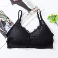 Miniatyrbillede 2 af 4: Dame Mode Blonde Blomst Ryg Stretch BH Sømløs Push-up BH Uden Stålring Saml Tynd BH Blue L
