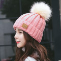 Miniatyrbilde 7 av 8: Lue Dame Vinter Koreansk Stil Strikket Høst og Vinter Ullue Pullover Hold Varm Øreklaffer Hodeinnpakning Student Casual Allsidig Red