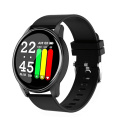 Miniatyrbild 5 av 10: Klocka Dam Herr Blodtryck Puls Fitness Tracker Klocka Sport Rund Smartklocka Smart Klocka för Android IOS Black Steel