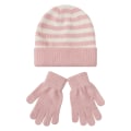 Miniatyrbilde 8 av 11: Hatt og hanskesett for gutter og jenter, stripet ullue, varmt hanskesett, todelt sett S size navy blue green stripes