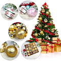 Miniatyrbild 2 av 11: Julgranskulor 42/44 st 6 cm Stora Julkulor Flerfärgade Kuldekorationer Julgransprydnader Set för Hemfest 44pcs C As picture