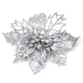 Miniatyrbillede 4 af 8: 1 stk. Kunstige Blomster Jule Fake Blomster Glitter Glædelig Jul Træ Ornamenter Julepynt Til Hjemmet 03