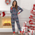 Miniatyrbild 4 av 6: Julpyjamas Matchande Familj Pyjamas Hemmakläder Set Pyjamas 8408 L