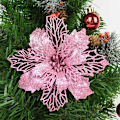Miniatyrbillede 10 af 11: 5 stk. Glitter Kunstige Juleblomster Juletræspynt til Hjemmet Falske Blomster Julepynt Nytårsdekoration Red 9cm