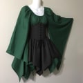 Miniatyrbild 6 av 8: Kvinnor Älv Cosplay Medeltida Kostymer Renässans Viktoriansk Gotisk Drottning Klänningar med Korsett Halloween Alver Performance Kläder Dress1 with ears XL