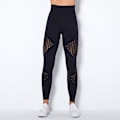 Miniatyrbillede 5 af 9: Europæiske og amerikanske sømløse strikkede sexede stiber fugttransporterende yogabukser sports løbe fitnessbukser til kvinder 6301 trousers-dark green M