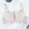 Miniatyrbild 3 av 4: Plus Size Dam Seamless Ice Silk BH Letter Print BH Push Up Tank Top Mode Lingerie Bralette Sov-BH Bekväma Underkläder Wine red 38/85