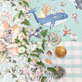 Pikkukuva 4 / 4: Vesiväri Gingham Tapetti Holden Pehmeä Sinivihreä Soft Teal