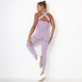 Miniatyrbilde 10 av 11: Europeisk og amerikansk sømløs sexy ferskenrumpe yoga-body Quick-Drying Fitness Sports Ryggformende yogaklær i ett stykke 6205 jumpsuit-wine red S