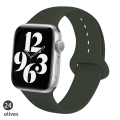 Miniatyrbilde 6 av 11: Silikonrem for Apple Watch-bånd 6 44mm 42mm 40mm 38mm Smart gummiklokkebånd armbånd iWatch-bånd for Series 6 SE 5 4 3 2 se Midnight blue 42MM or 44MM SM