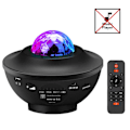 Miniatyrbillede 6 af 6: LED Projektor Ocean Wave Natlampe Rumindretning Roterende Stjernehimmel Projektorer Dekoration Soveværelseslampe Black