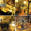 Miniatyrbilde 2 av 3: Julegaver til jenter DIY dukkehus håndlaget modell butikkhus Default Title