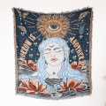 Miniatyrbild 1 av 11: Nordisk Pläd Filt för Säng Sofföverdrag Vardagsrumsinredning Sofffilt Fritidsöverkast Utomhus Camping Picknickmatta Boho Tapestry XT07-8 130X160cm