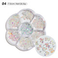 Pikkukuva 1 / 7: Kynsikoriste Kukka Rusetti Aurora Paikka Karhu Strassi Helmi Sekalaiset Kynsien Koristeelliset Timanttipaljetit New 7-grid mixed decorations 04